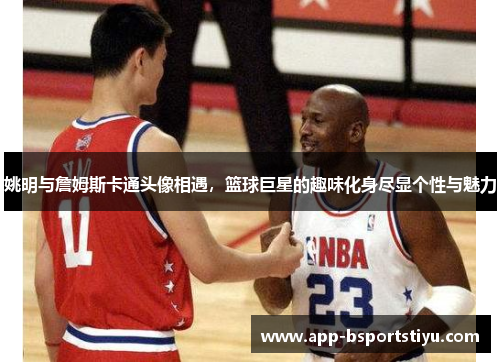 姚明与詹姆斯卡通头像相遇，篮球巨星的趣味化身尽显个性与魅力